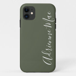 Simpel Persoonlijke Chive Groen Case-Mate iPhone Case