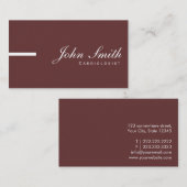 Simpel platte bruine cardioloog Visitekaartje (Voorkant / Achterkant)
