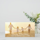 Simpel prettig kerstfeest - Fotokaart Feestdagenkaart (Staand voorkant)