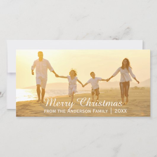 Simpel prettig kerstfeest - Fotokaart Feestdagenkaart (Voorkant)