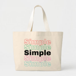 'Simpel' Retro-Geïnspireerde Typografie Grote Tote Bag