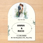 SIMPEL & ROMANTISCH: ROMANTISCH SAVE THE DATE KAAR ACRYL UITNODIGINGEN (Voorkant)