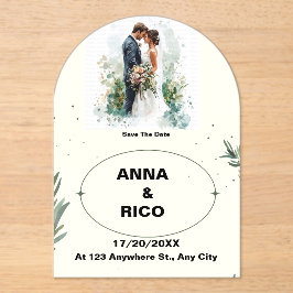 SIMPEL & ROMANTISCH: ROMANTISCH SAVE THE DATE KAAR ACRYL UITNODIGINGEN