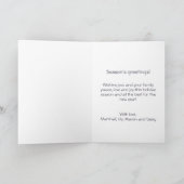 Simpel romantisch stel onder de sneeuw kerstkaart kaart (Binnen)