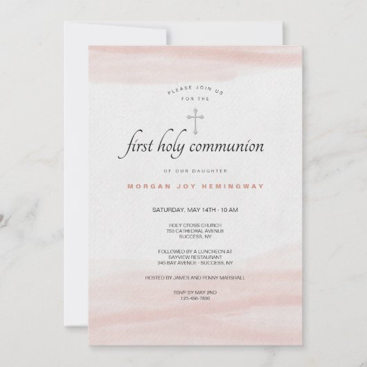 Simpel Roze Uitnodiging (Voorkant)