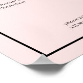 Simpel Roze Zwarte Prijslijst Poster (Hoek)