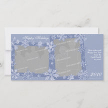 Simpel Sneeuwvlokken Persoonlijke Dubbele Fotokaar