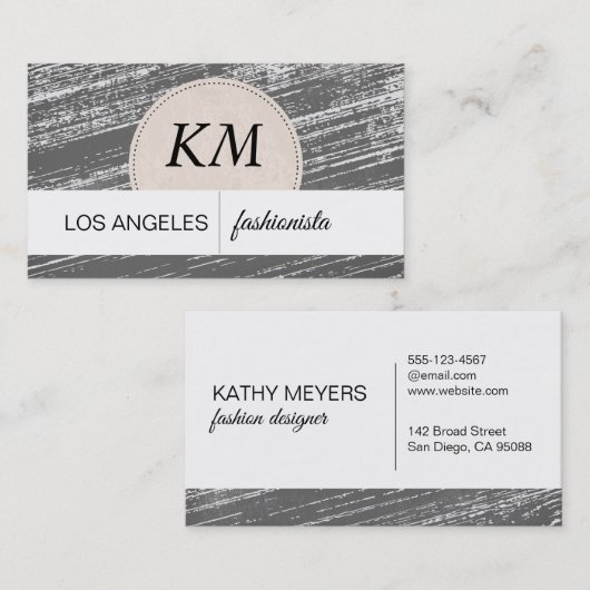 Simpel Stijlvol Hout Vintage Visitekaartje (Voorkant / Achterkant)