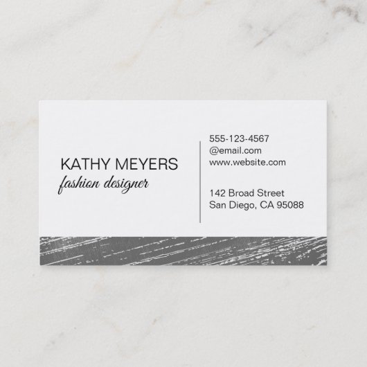 Simpel Stijlvol Hout Vintage Visitekaartje (Achterkant)