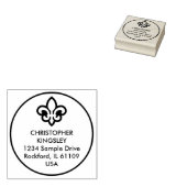 Simpel Symbool / Icoon - fleur-de-lis / LELIE + id Rubberstempel (Gestempeld)