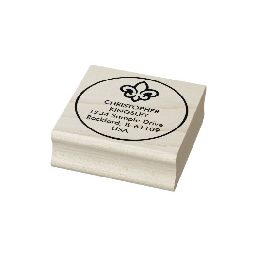 Simpel Symbool / Icoon - fleur-de-lis / LELIE + id Rubberstempel (Stempel)