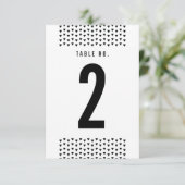 SIMPEL TAFELNUMMER modern driehoek patroon zwart (Staand voorkant)
