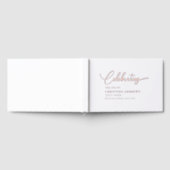 Simpel "Viering van het leven" Roos-Goud-Folie, Wi Gastenboek (Volledig)