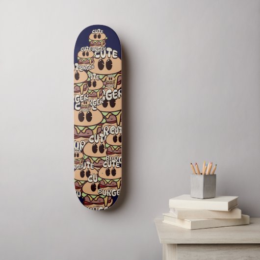 simpel voedsel een schattige hamer persoonlijk skateboard (Muurkunst)