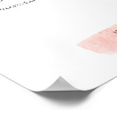 Simpel Waterverf Pink Preishear Poster (Hoek)