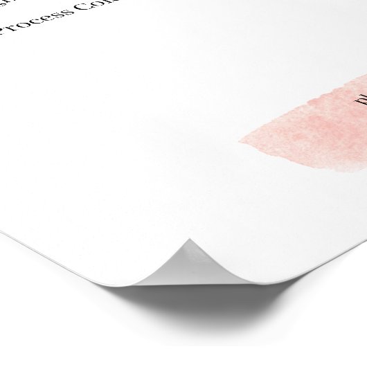 Simpel Waterverf Pink Preishear Poster (Hoek)