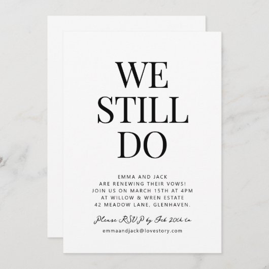 Simpel We doen nog steeds Vernieuwing Kaart (Voorkant / Achterkant)