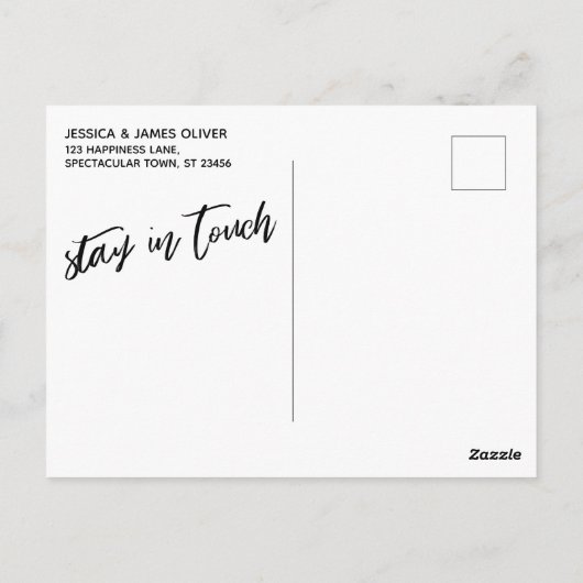 Simpel We hebben Casual handschrift turquoise verp Briefkaart (Achterkant)