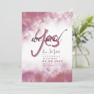 Simpel We Zeiden Ja Aangepaste Namen en Tekst Kaart