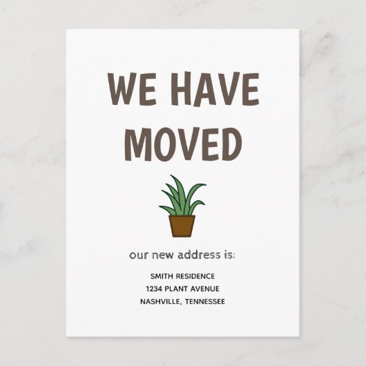 SIMPEL WE ZIJN VERHUISD AANKONDIGINGSKAART (Voorkant)