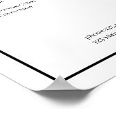 Simpel White — zwarte prijslijst Poster (Hoek)