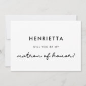 Simpel Wil je mijn Ereheer zijn? Kaart (Voorkant)