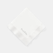 Simpel witte moderne script namen bedacht servet (Hoek)