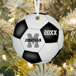 simpel zwart meisje sport keepjesvoetbal metalen ornament