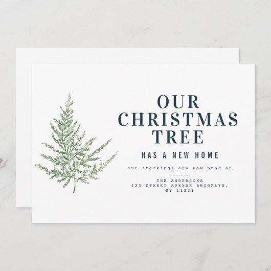 simpele aankondiging van fern - vakantie (Voorkant / Achterkant)