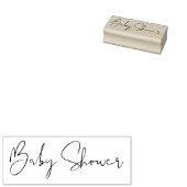 Simpele babyshower met handtekeningtekst rubberstempel (Gestempeld)