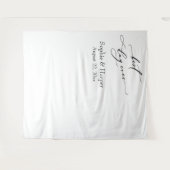 Simpele Beste Dag Ooit Linker Foto Achtergrond Wandkleed (Voorkant (horizontaal))