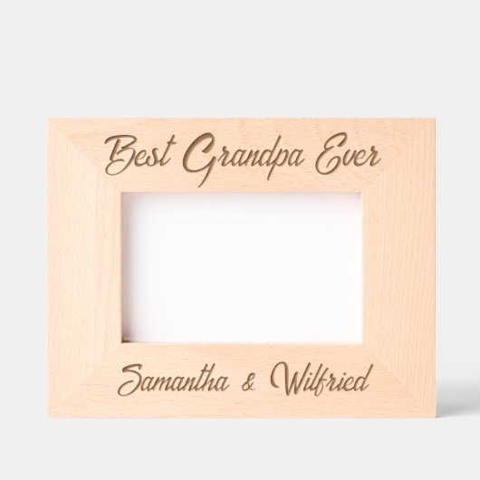 Simpele Beste Opa Ooit Naam Custom Wood Lijsten Gegraveerde Lijstjes (Voorkant)