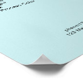 Simpele Blauwe Prijslijst Poster (Hoek)