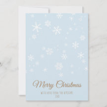Simpele Blauwe Sneeuwvlokken Prettig Kerstfeest