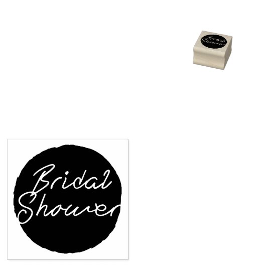 Simpele Bruidsdouche Rubberstempel (Gestempeld)