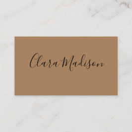 simpele bruine moderne , minimalistische klassieke visitekaartje