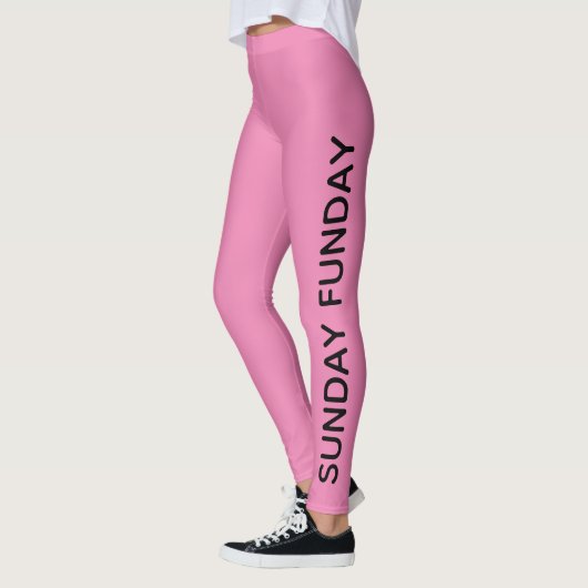 simpele chic SUNDAY FUNDAY-typografie | Leggings (Links)