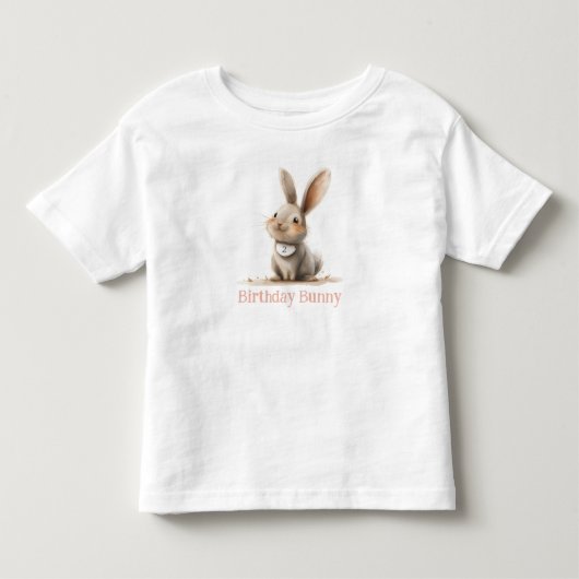 Simpele Cute Bunny Verjaardag Kind Kinder Shirts (Voorkant)