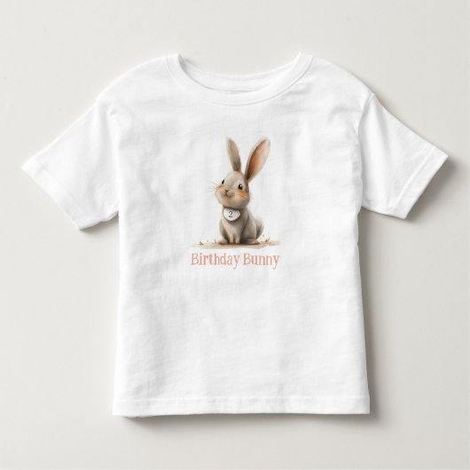 Simpele Cute Bunny Verjaardag Kinderen Kinder Shirts (Voorkant)