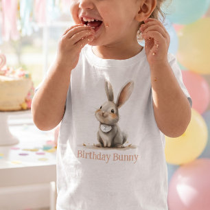 Simpele Cute Konijn Verjaardag Kinderen Kinder Shirts