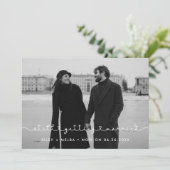 Simpele cute Nog steeds getrouwd trouwupdate Aankondiging (Staand voorkant)