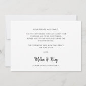 Simpele cute Nog steeds getrouwd trouwupdate Aankondiging (Achterkant)