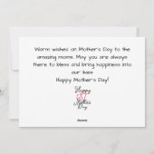 Simpele eerste Moederdag cadeau drie foto collage Feestdagenkaart (Achterkant)