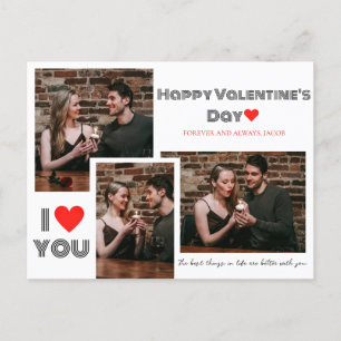 Simpele Elegante Liefde valentijnsdag koppel foto Feestdagenkaart