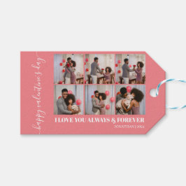 Simpele Elegante Liefde valentijnsdag stel foto Cadeaulabel