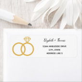 simpele elegante minimale trouwring zwart goud etiket (Insitu)