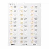 simpele elegante minimale trouwring zwart goud etiket (Full Sheet)