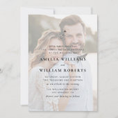 simpele elegante uitnodiging voor een fotobruiloft (Voorkant)