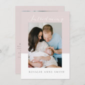 simpele en zoete geboortemededeling met bericht kaart (Voorkant / Achterkant)