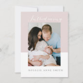 simpele en zoete geboortemededeling met bericht kaart (Voorkant)